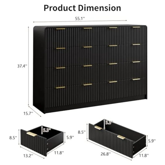 Fluted Dresser for Bedroom