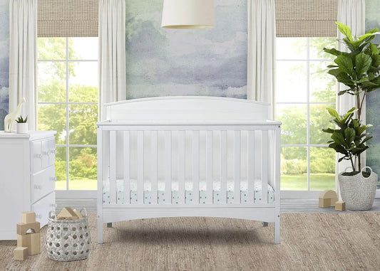 Convertible 4-in-1 Crib for Babies, Grows with Child from Crib to Full Bed, Safe & Sturdy Wood Construction