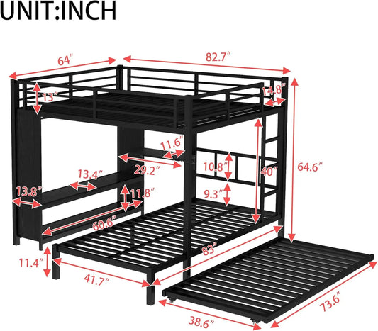 Queen Over Twin Bunk Bed