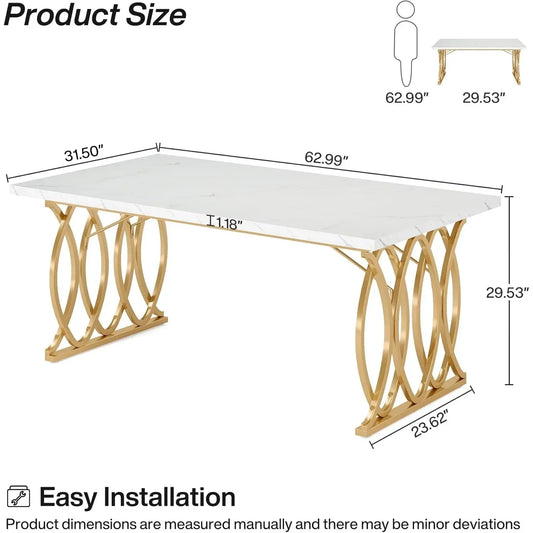 " Large Kitchen Table for 4-6 People