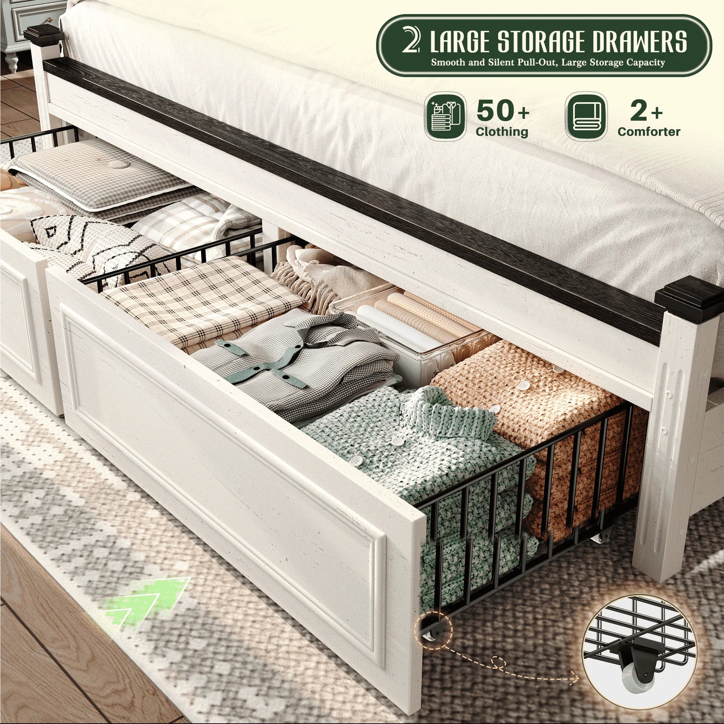 51.25" H Headboard Bed Frame