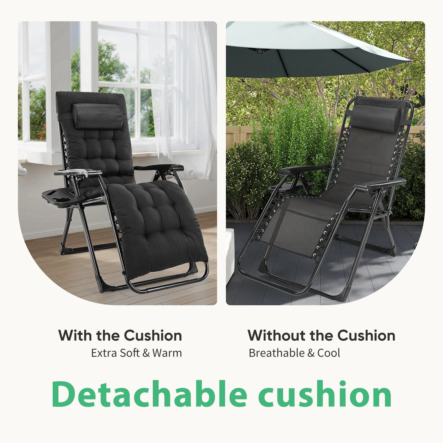 Zero Gravity Set of 2 Portable Recliner