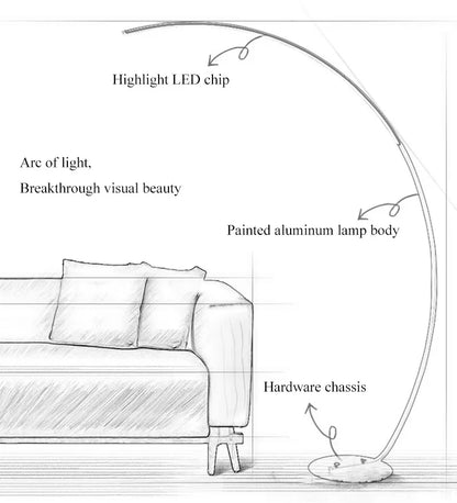 Minimalist Modern Living Room LED Floor Lamps