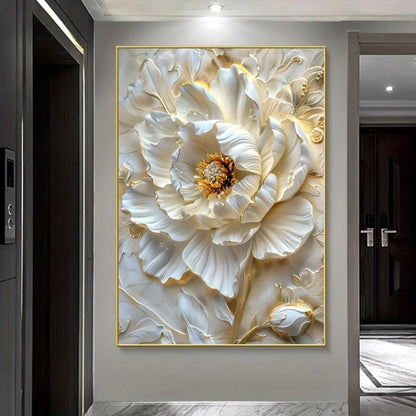 Abstract Floral Canvas art, frameless  floral wall