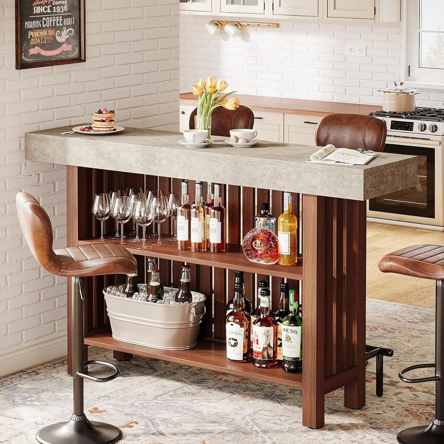 LITTLE TREE 63-Inch Large Home Bar