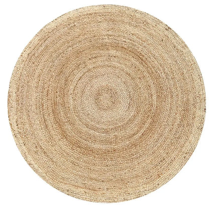 Hand Woven Jute Braided Rug, 4 Round Natural, Reversible Boho Entry Area Rugs for Kitchen, Living Room I Farmhouse Decorative Fl