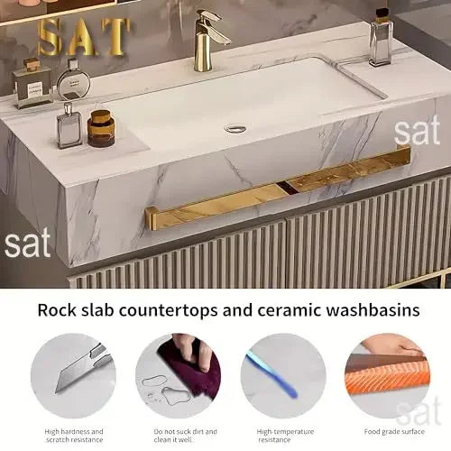 Hot Selling Style Washroom Luxury Wall Vanities