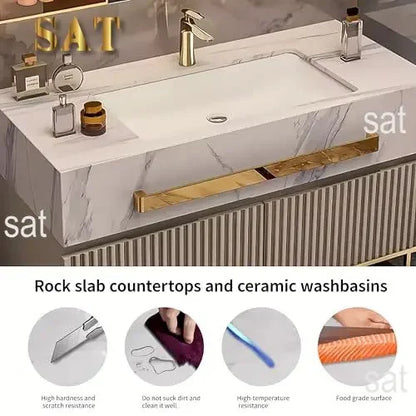 Hot Selling Style Washroom Luxury Wall Vanities