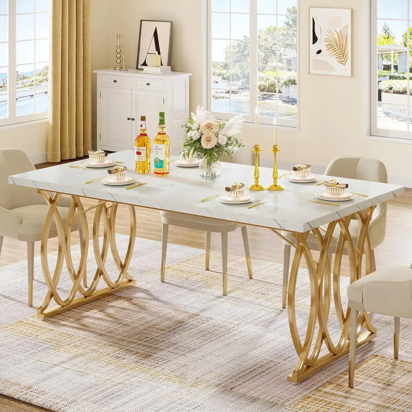 " Large Kitchen Table for 4-6 People