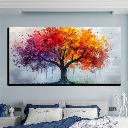 Tree of Life canvas wall art,  solid wood frame