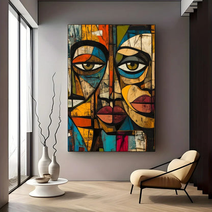 African Abstract Art Canvas Print