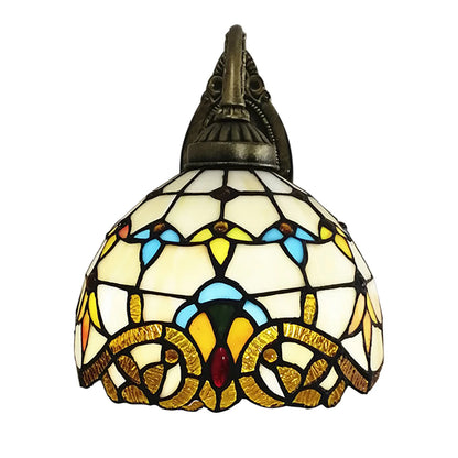 Tiffany  Vintage Wall  Lamp Retro Handmade Dome