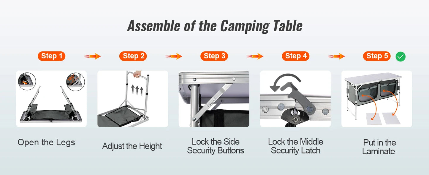SucceBuy Camping Kitchen Table