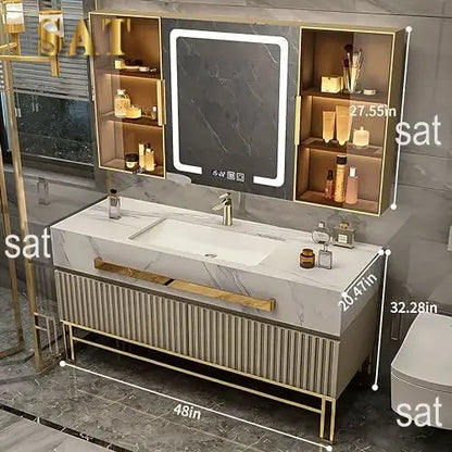 Hot Selling Style Washroom Luxury Wall Vanities