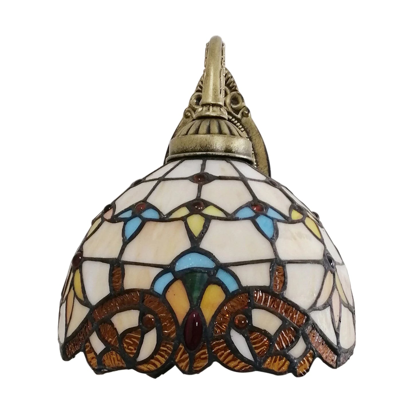 Tiffany  Vintage Wall  Lamp Retro Handmade Dome