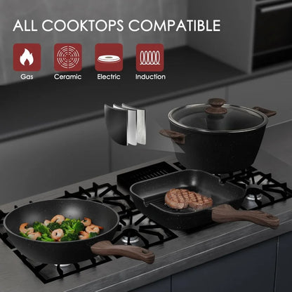 31 Piece Kitchen Nonstick Cooking Cookware Set