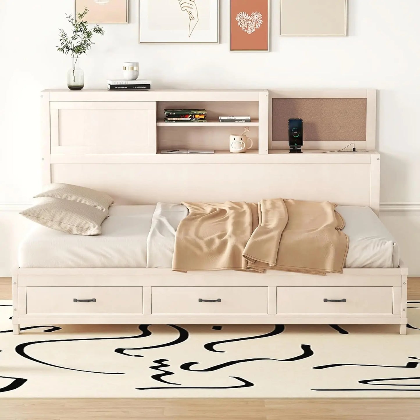 Full Size Daybed with USB Ports