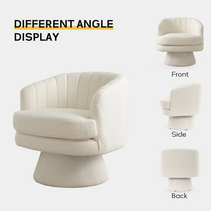 Swivel Barrel Chair with Curve Back