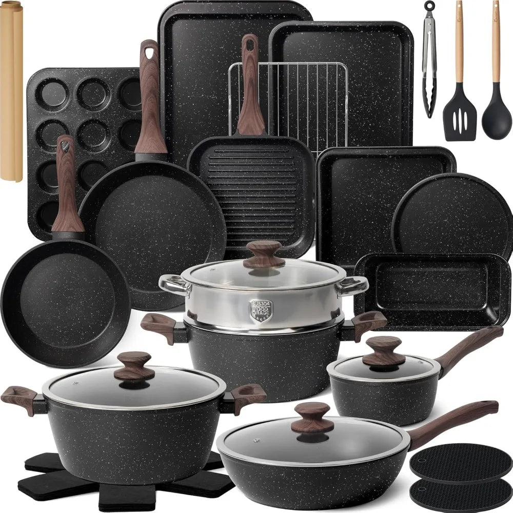 31 Piece Kitchen Nonstick Cooking Cookware Set