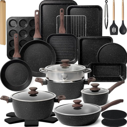 31 Piece Kitchen Nonstick Cooking Cookware Set