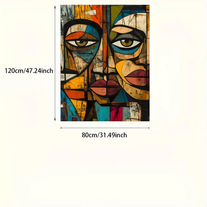 African Abstract Art Canvas Print