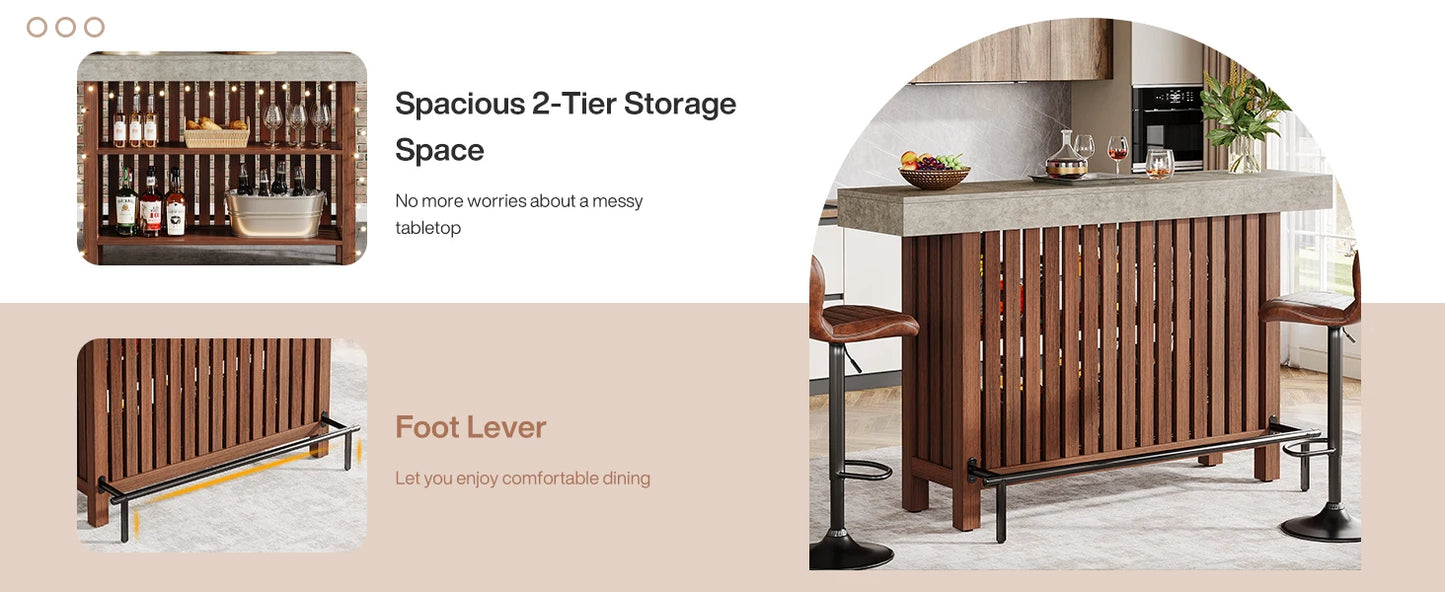 LITTLE TREE 63-Inch Large Home Bar