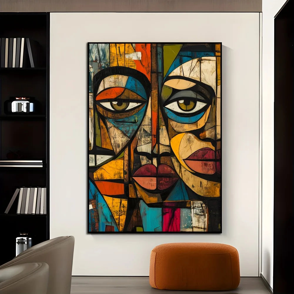 African Abstract Art Canvas Print