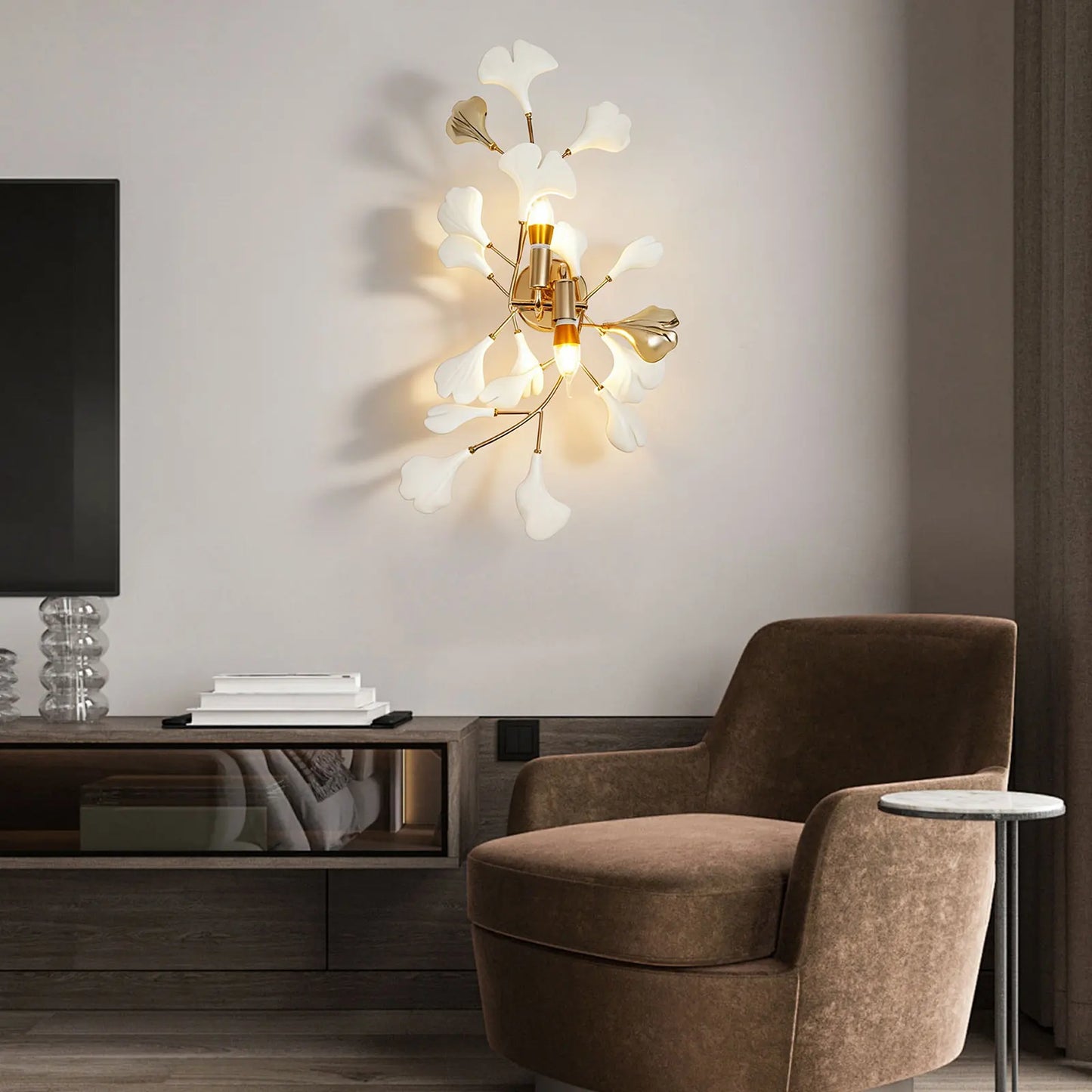 Modern Gold Leaf Wall Lamp