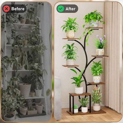 4 Grow Lights 7 Tiered Plant Shelf