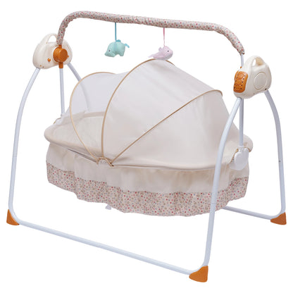 Cradle Swing Sleeping Bed Auto Rocking Chair Bed Swing 5 Speed Stand Baskets Musical Sleeping Basket 0-18 Months