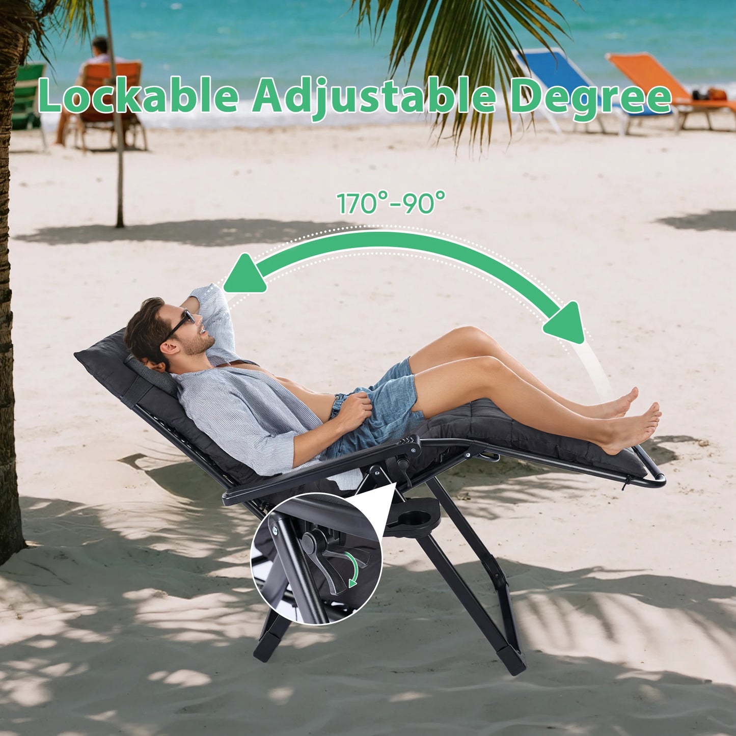 Zero Gravity Set of 2 Portable Recliner
