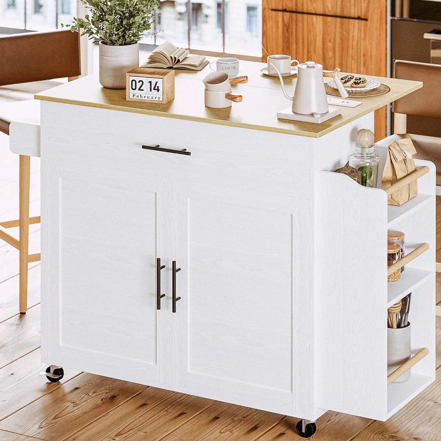 Kitchen Island with Storage,