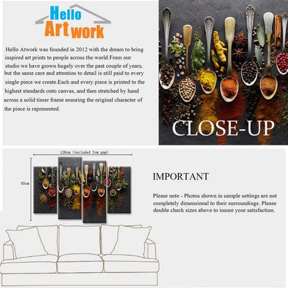 Food Photos Painting On Canvas Stretched Frame