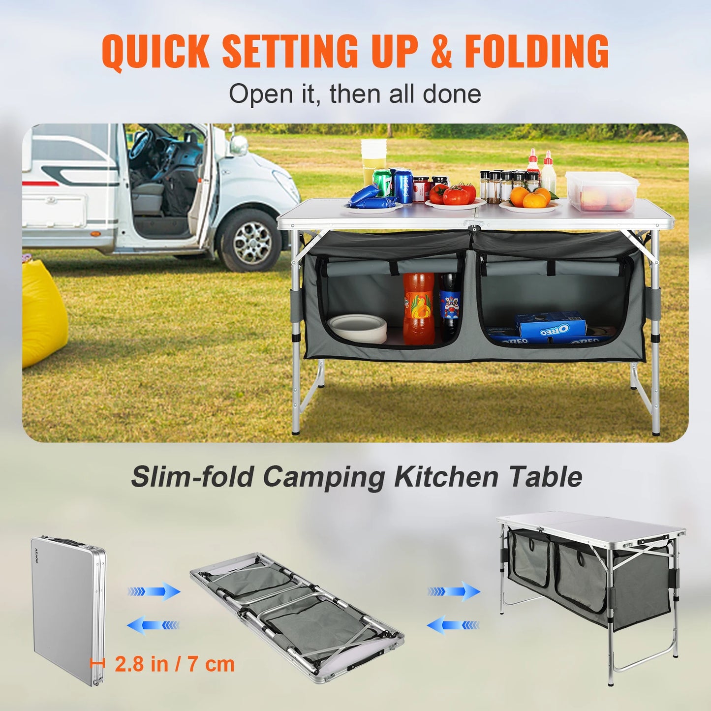 SucceBuy Camping Kitchen Table