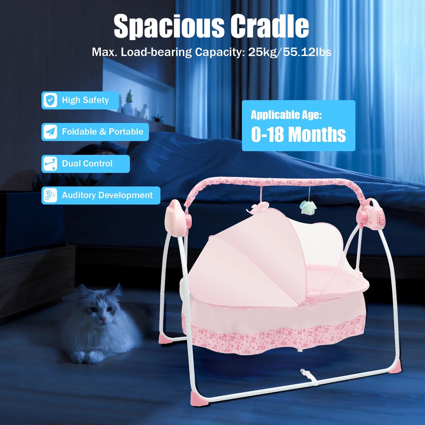 Cradle Swing Sleeping Bed