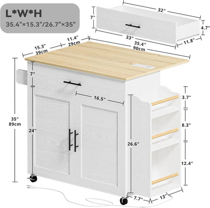 Kitchen Island with Storage,