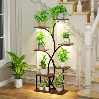 4 Grow Lights 7 Tiered Plant Shelf