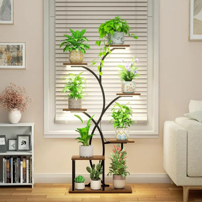 4 Grow Lights 7 Tiered Plant Shelf