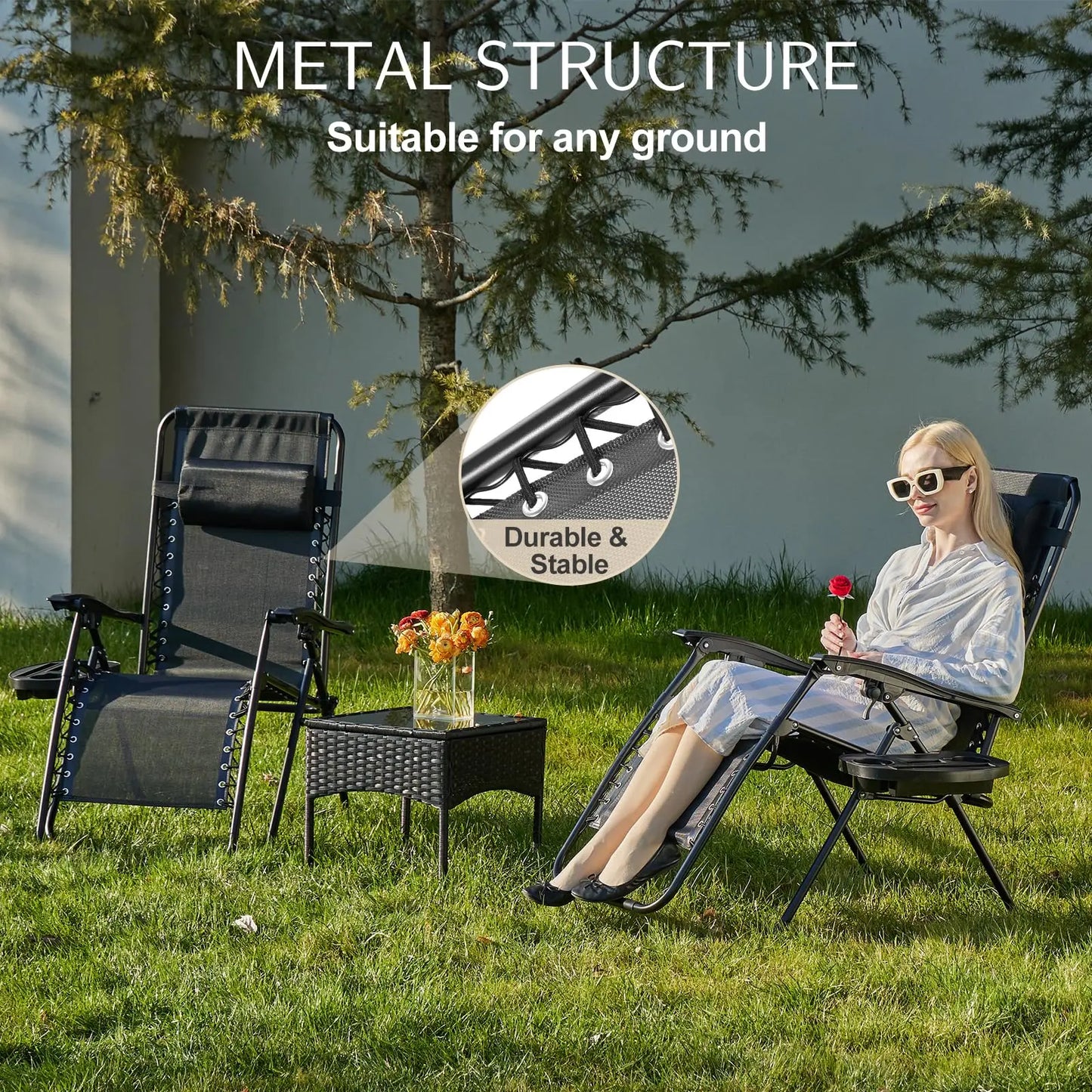 Zero Gravity Set of 2 Portable Recliner