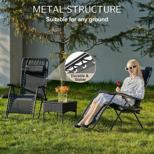 Zero Gravity Set of 2 Portable Recliner