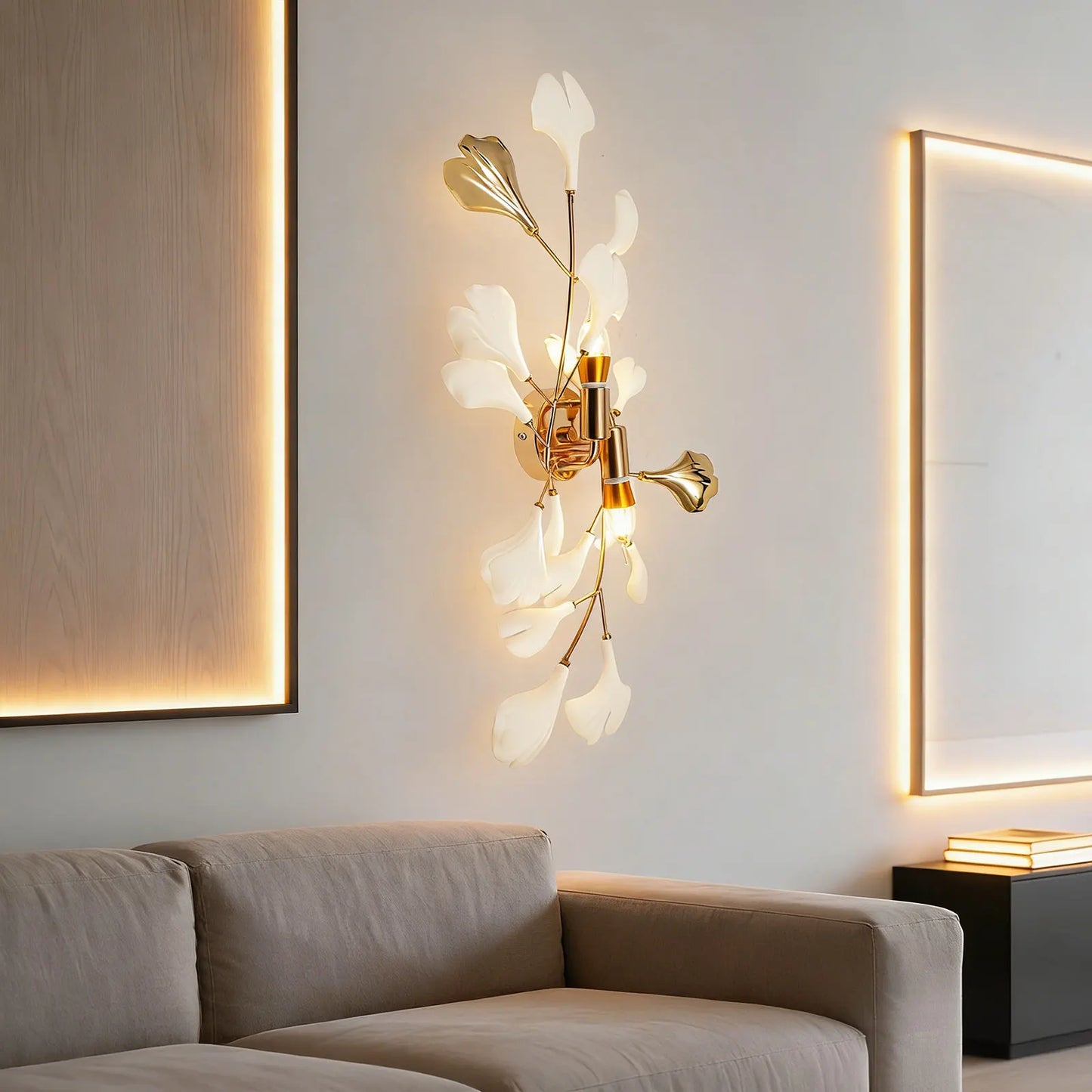 Modern Gold Leaf Wall Lamp