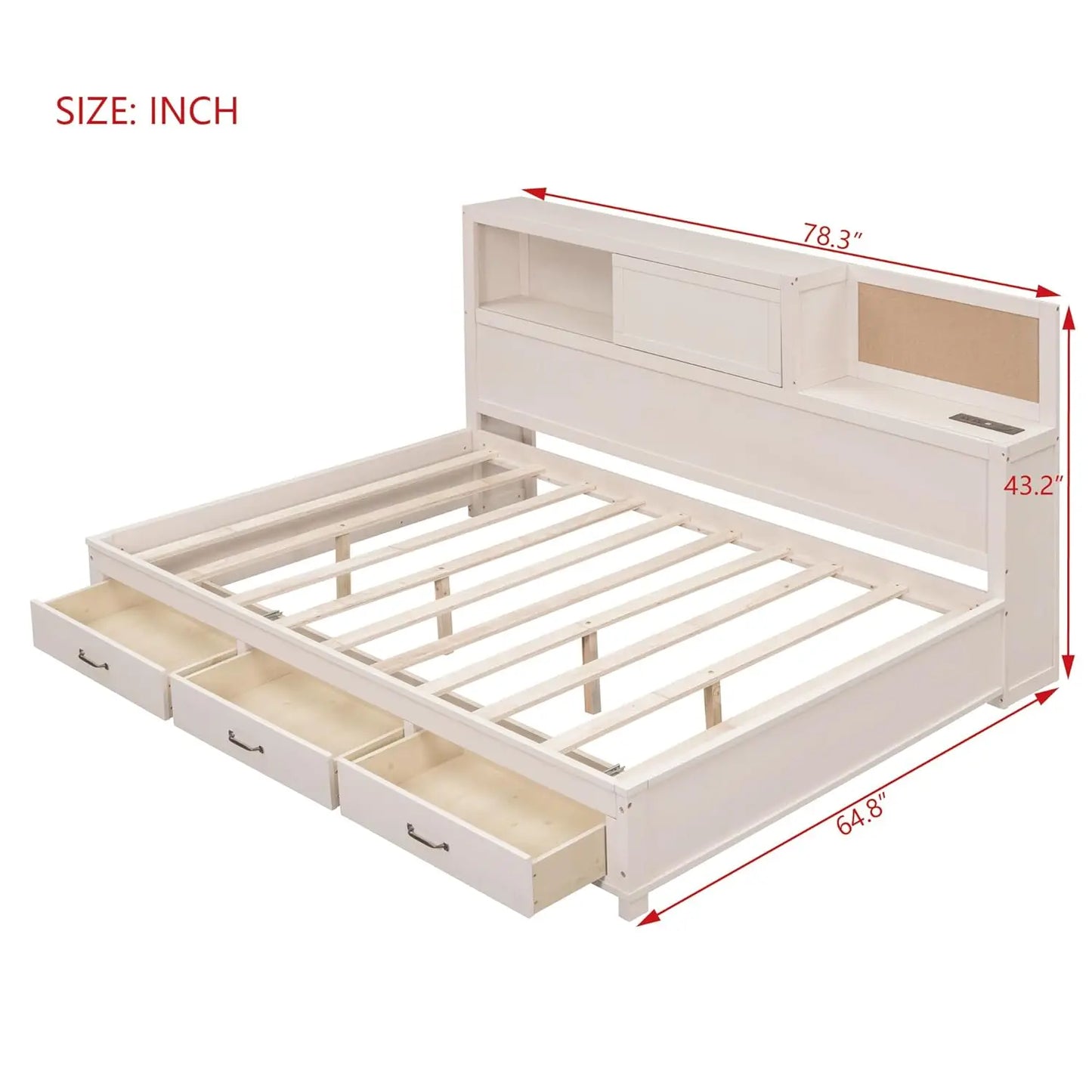 Full Size Daybed with USB Ports