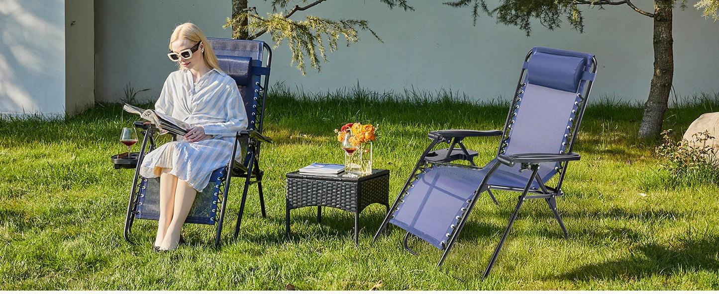 Zero Gravity Set of 2 Portable Recliner