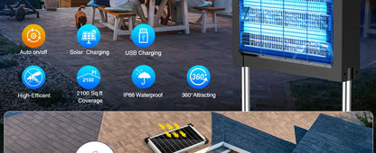 Solar Bug Zapper Outdoor,