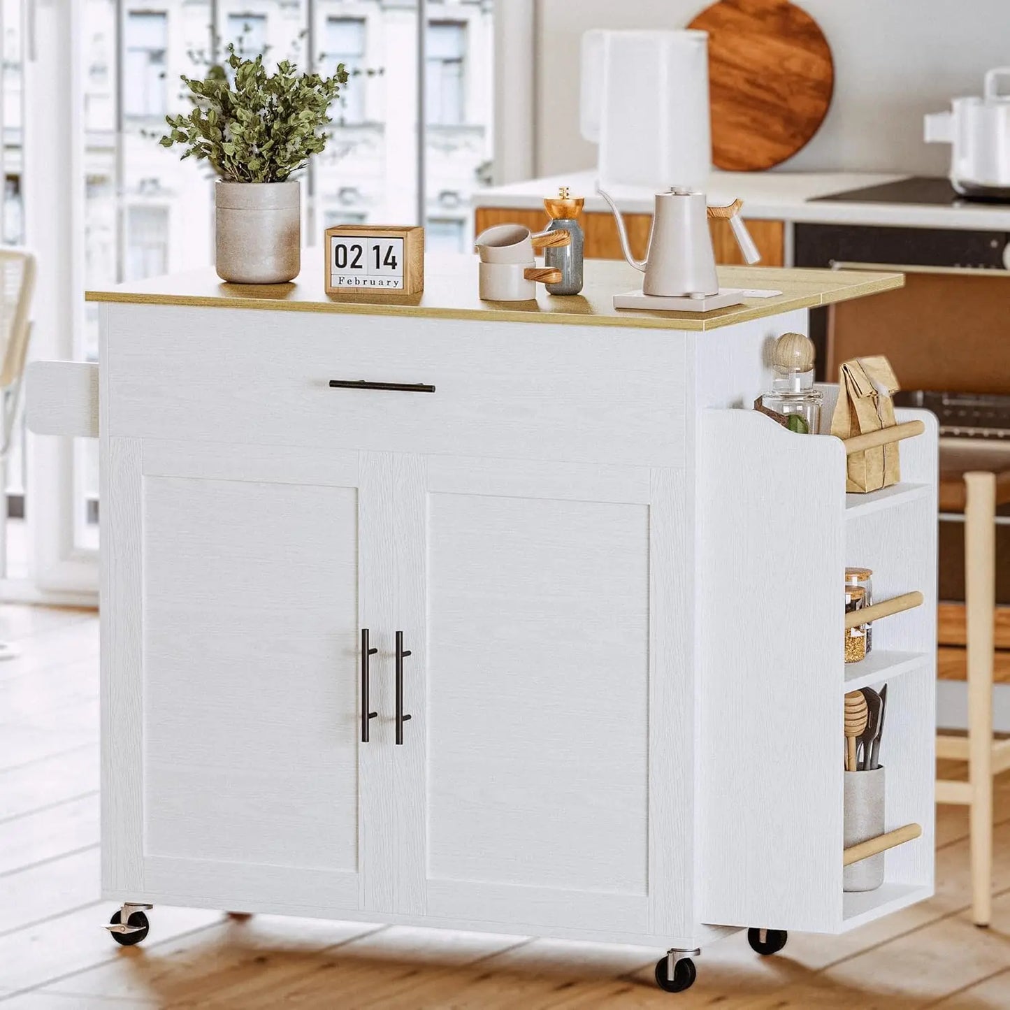 Kitchen Island with Storage,
