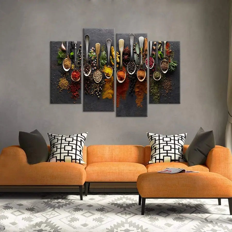 Food Photos Painting On Canvas Stretched Frame