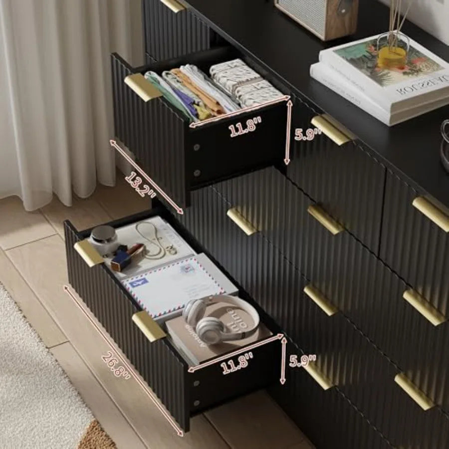 Fluted Dresser for Bedroom