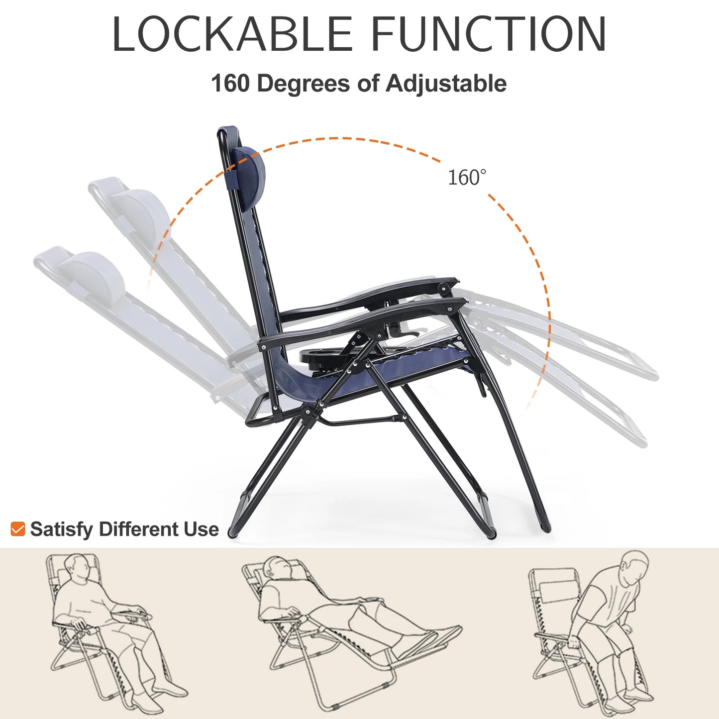 Zero Gravity Set of 2 Portable Recliner