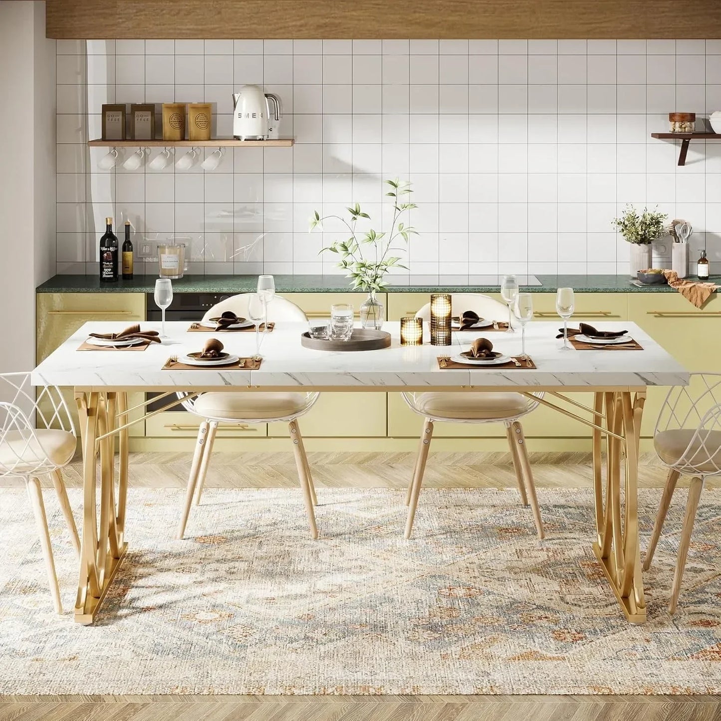 " Large Kitchen Table for 4-6 People