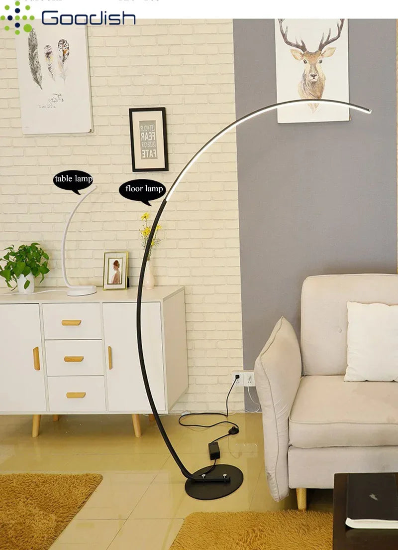 Minimalist Modern Living Room LED Floor Lamps